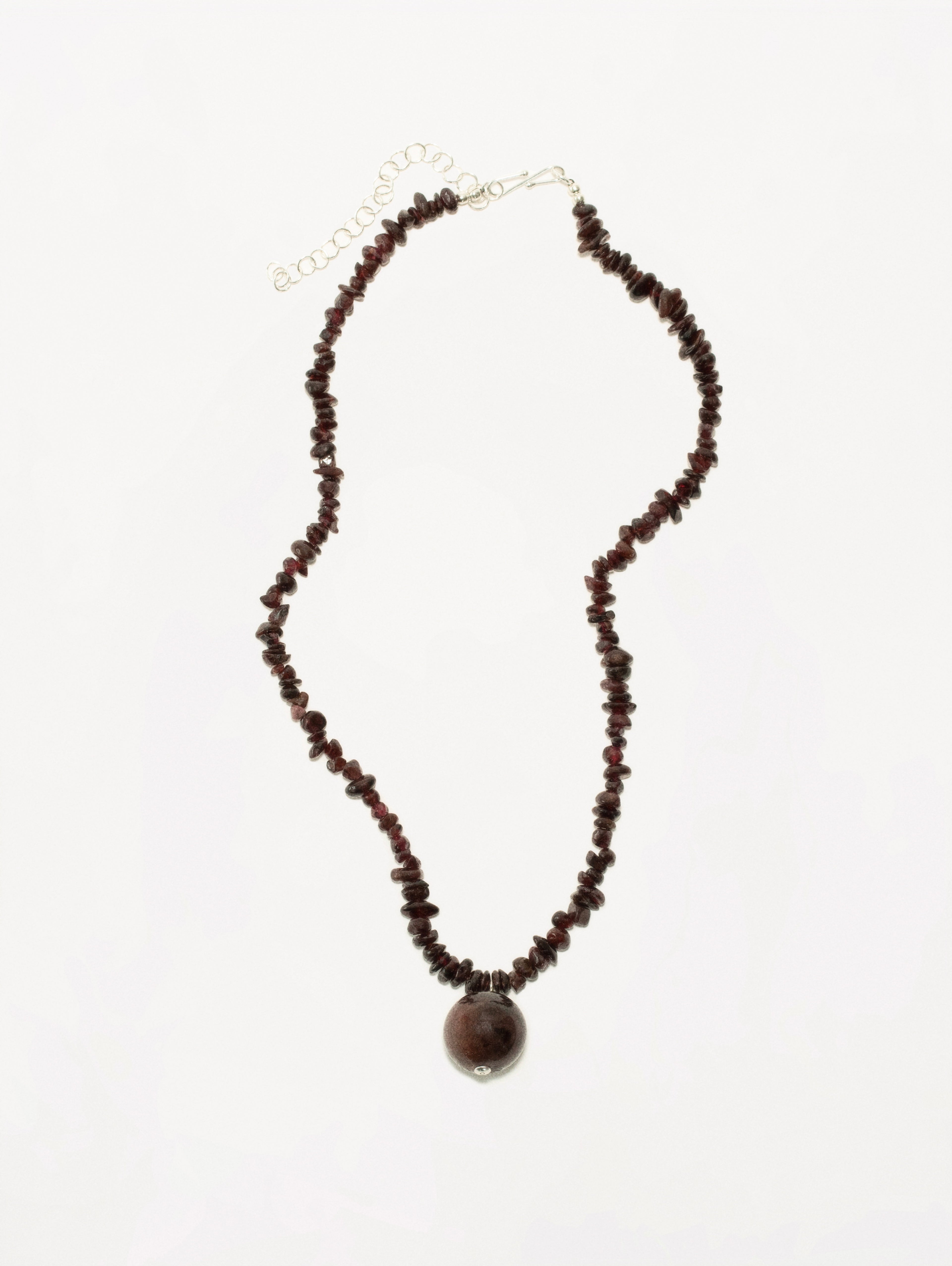 Garnet Orb Necklace