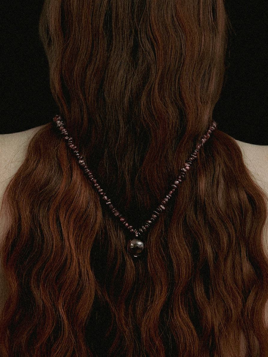 Garnet Orb Necklace