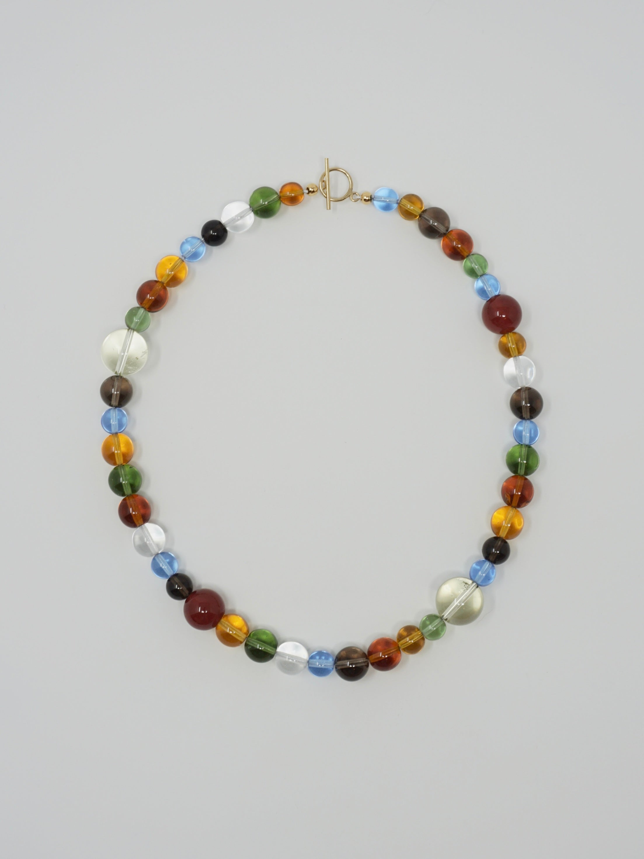 Glass & Quartz Rainbow Necklace
