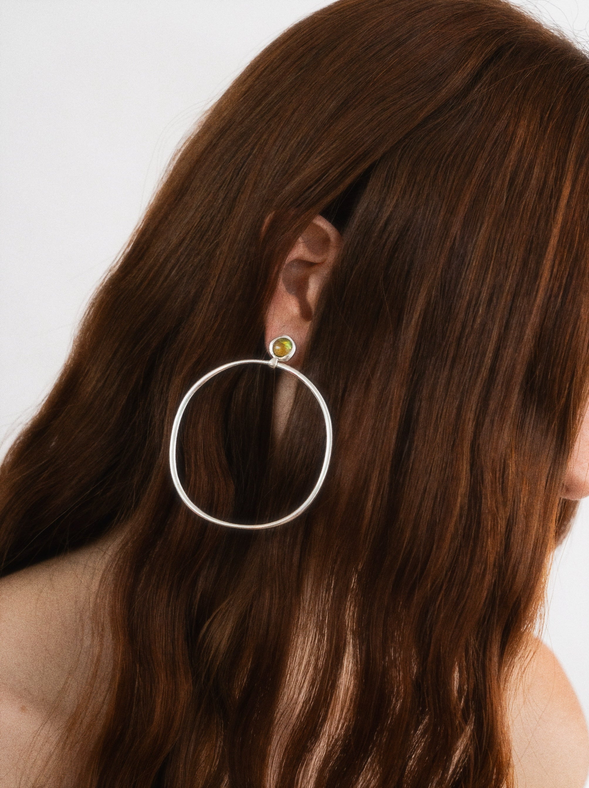 Peridot Eclipse Hoops