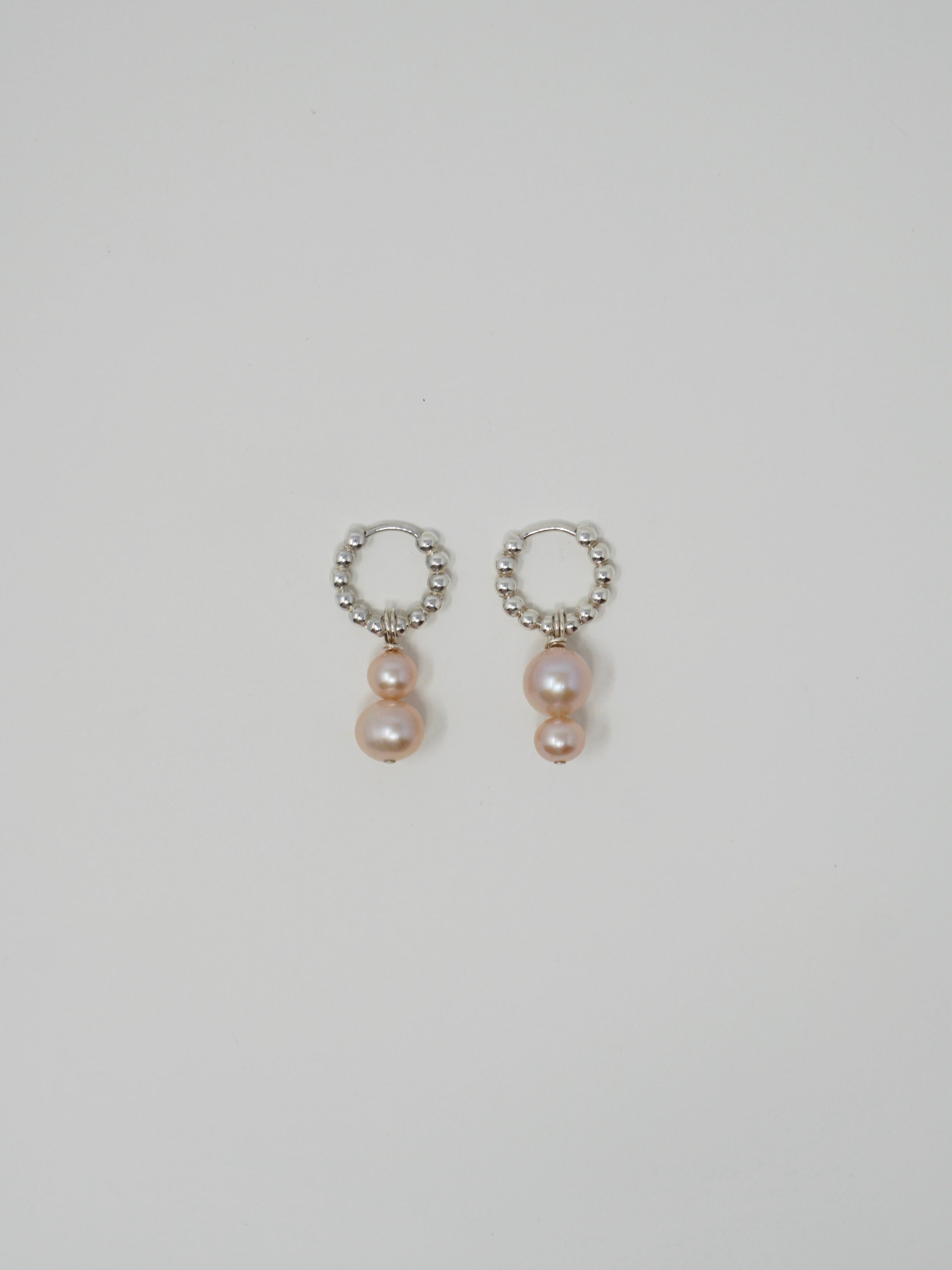 Scalloped Pearl Hoops