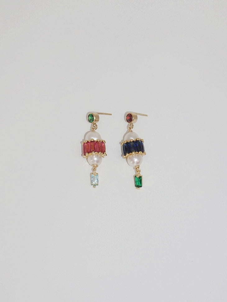 Mismatched Crystal Pearl Drops