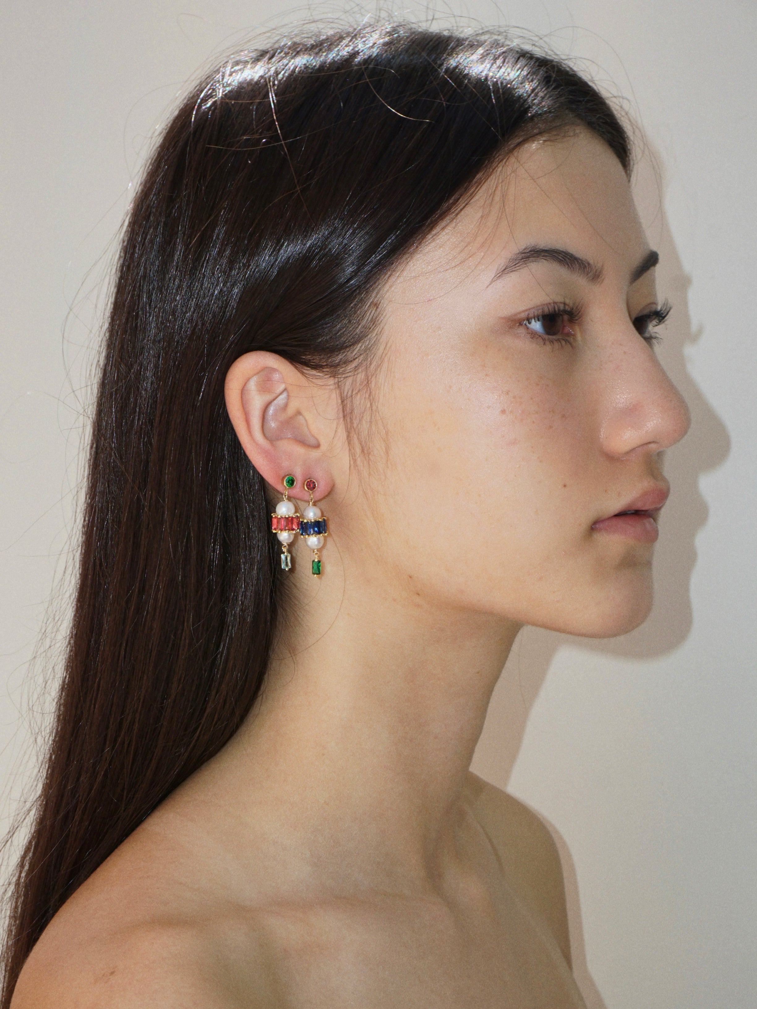 Mismatched Crystal Pearl Drops