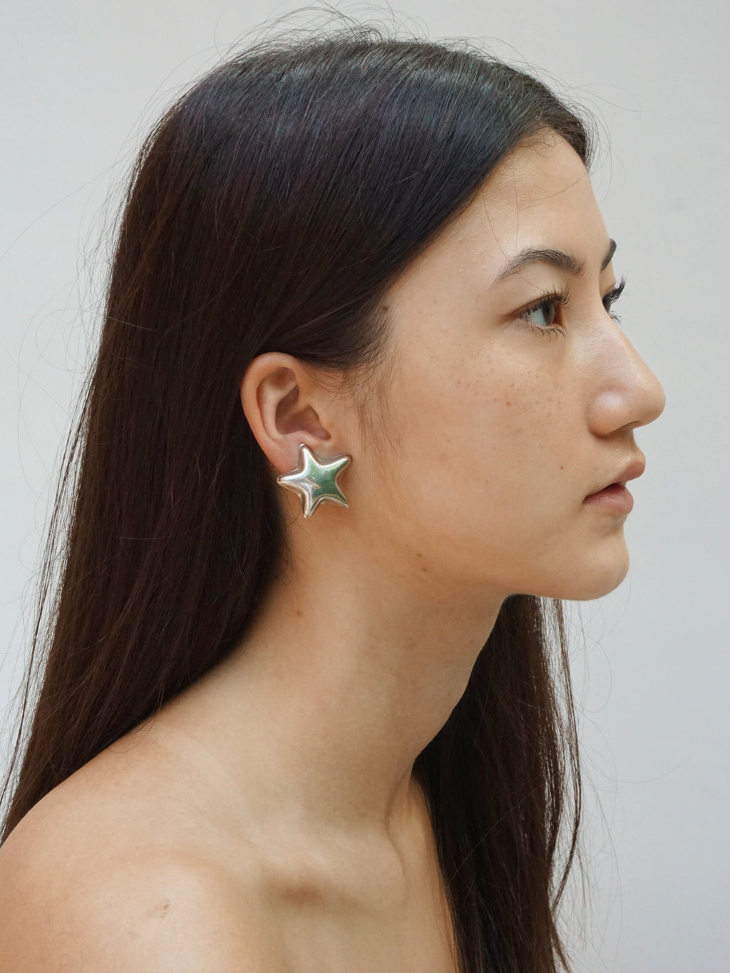 Vintage Sterling Silver Star Clip-On Earrings