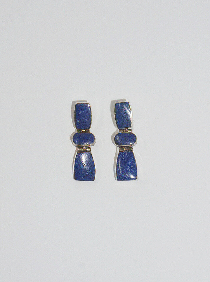 Vintage lapis earrings discount